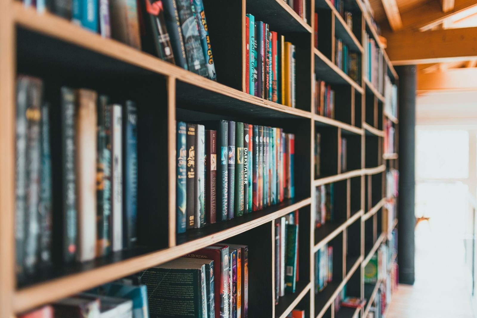 Estante de livros representando estudo contínuo
